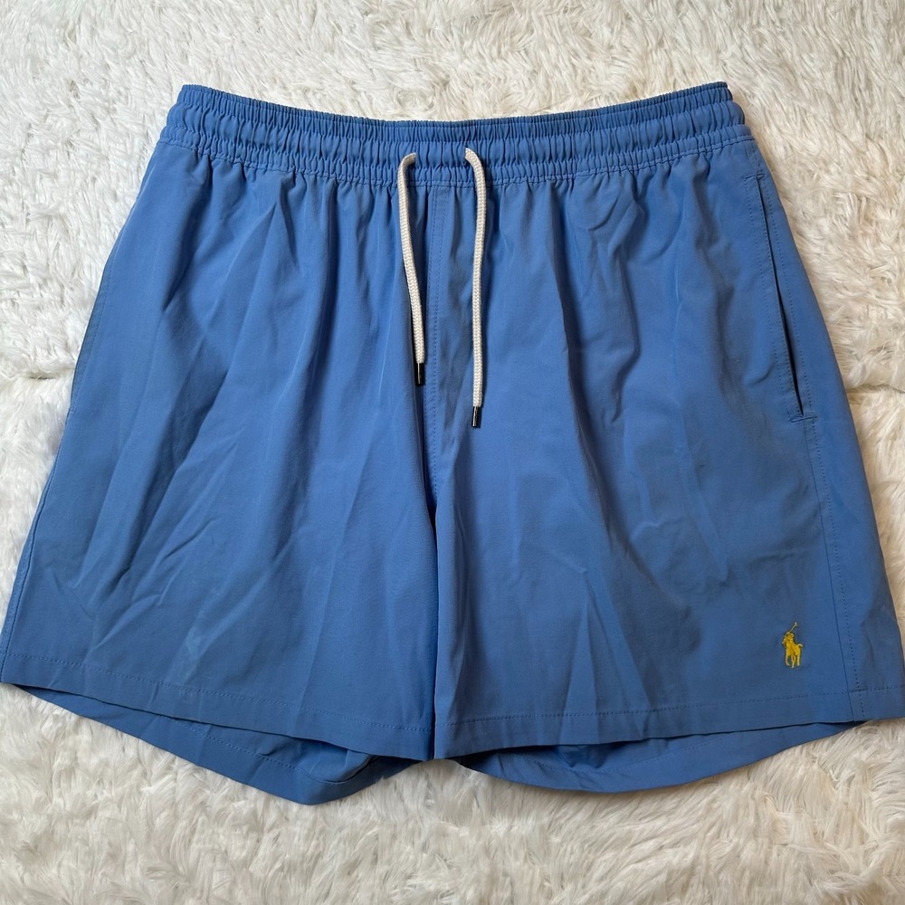 Polo Ralph Lauren Swim Trunks Mens XL Blue Traveler Lined Bathing Suit